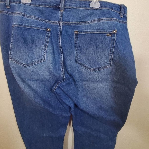 RUFF Hewn distressed Bootcut Medium Wash jeans Plus Size 20 - Picture 5 of 9
